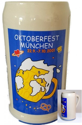 The Official Munich Oktoberfest-Stein 2001 Beerstein - 1,0 Liter